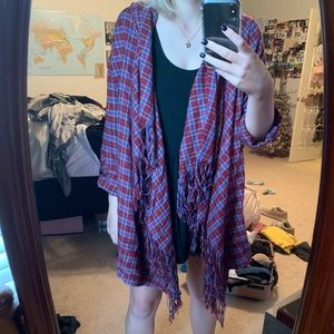 Fabrik plaid Flannel Sweater Cardigan